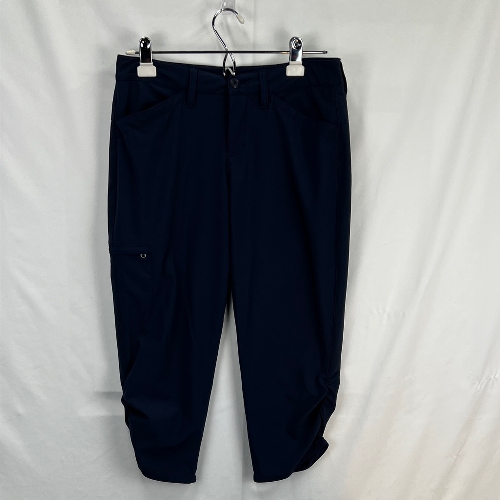 Eddie Bauer - Women’s Capri/Pants - Navy - Size 4 - Rouched at end of Leg